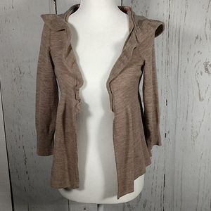 Anthropologie Moth Hooded Open Cardigan Sweater